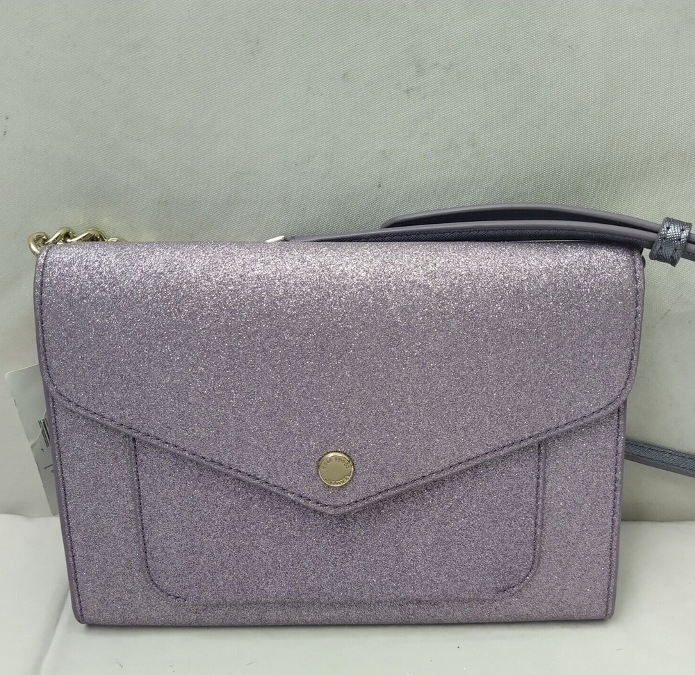 Kate Spade New York Tindel Purple Glitter Leather Crossbody Bag - NWT $279